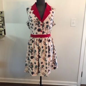 Sourpuss Seahorse Kewpie June Dress